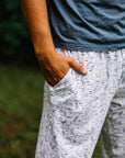Men's Organic Pima Cotton Pajama Pants – Happy Heron Print Gray Heron