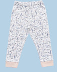 Organic Pima Toddler Pajamas - Happy Heron Print Gray Heron Petal 18-24 months
