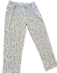 Men's Organic Pima Cotton Pajama Pants - Happy Heron Print Gray Heron
