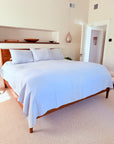 Mist Summer-Weight Organic Muslin King Blanket Adult Organic Cotton Muslin Blanket Gray Heron