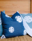 Sand Dollar Slate and Snow All-Season Organic Oversized Muslin Throw Blanket Organic Cotton Muslin Blanket Gray Heron