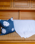 Snow All-Season Organic Muslin Oversized Throw Blanket Organic Cotton Muslin Blanket Gray Heron