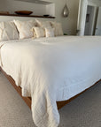 Dye-Free Natural All-Season Organic Muslin King Blanket Adult Organic Cotton Muslin Blanket Gray Heron
