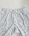 Men's Organic Pima Cotton Pajama Pants - Happy Heron Print Gray Heron XS