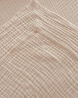 Organic Muslin Oversized Throw/Twin With Border in Natural, Dye-Free 8 Layer Cotton Muslin Oversized Throw Gray Heron