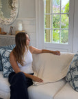 HAPPY ORGANIC COTTON MUSLIN ALL-SEASON OVERSIZED THROW BLANKET (66" x 84") - Gray Heron