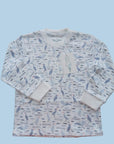 Organic Pima Toddler Pajamas - Happy Heron Print Gray Heron