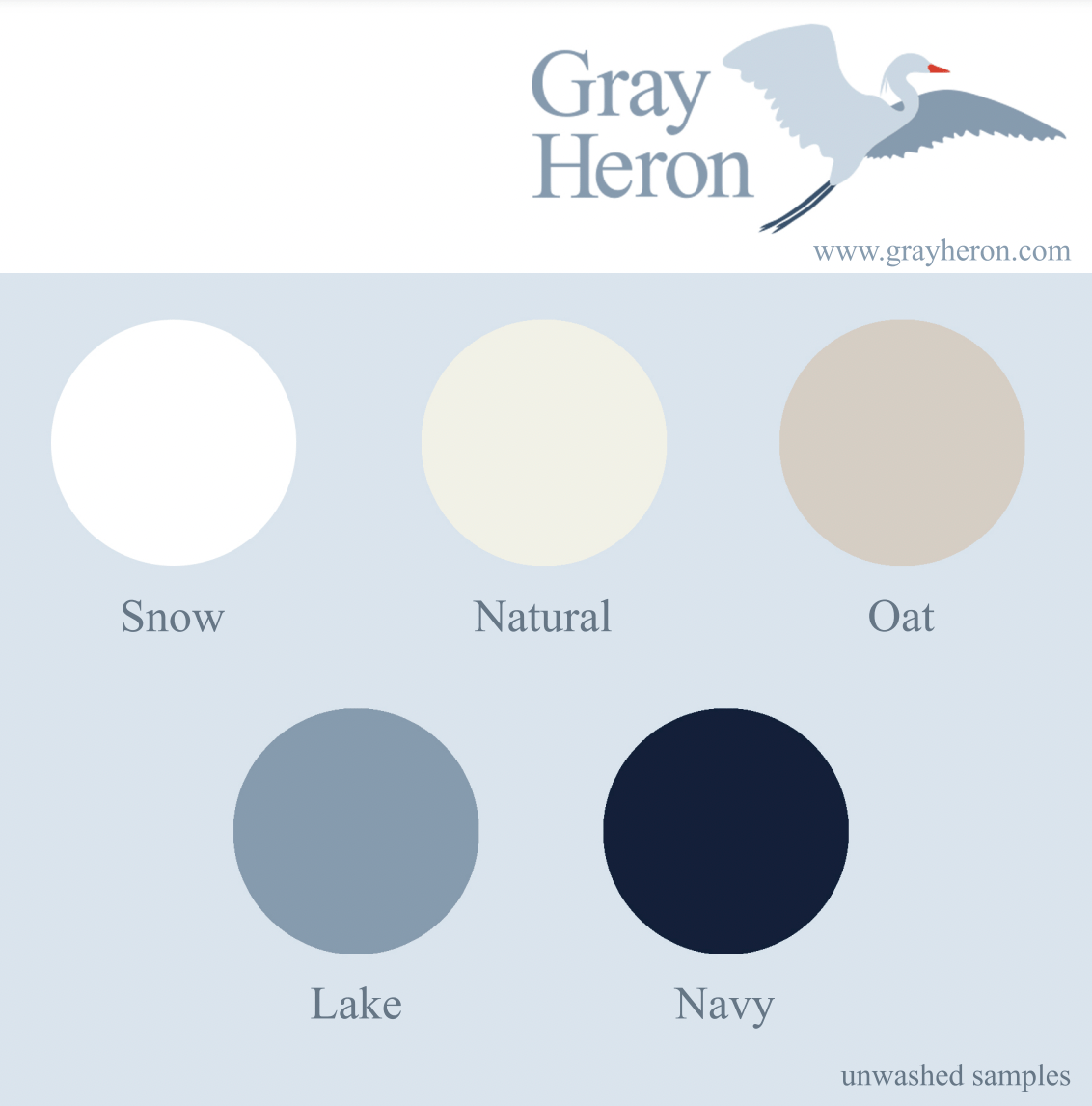 Fabric Swatches Gray Heron Snow
