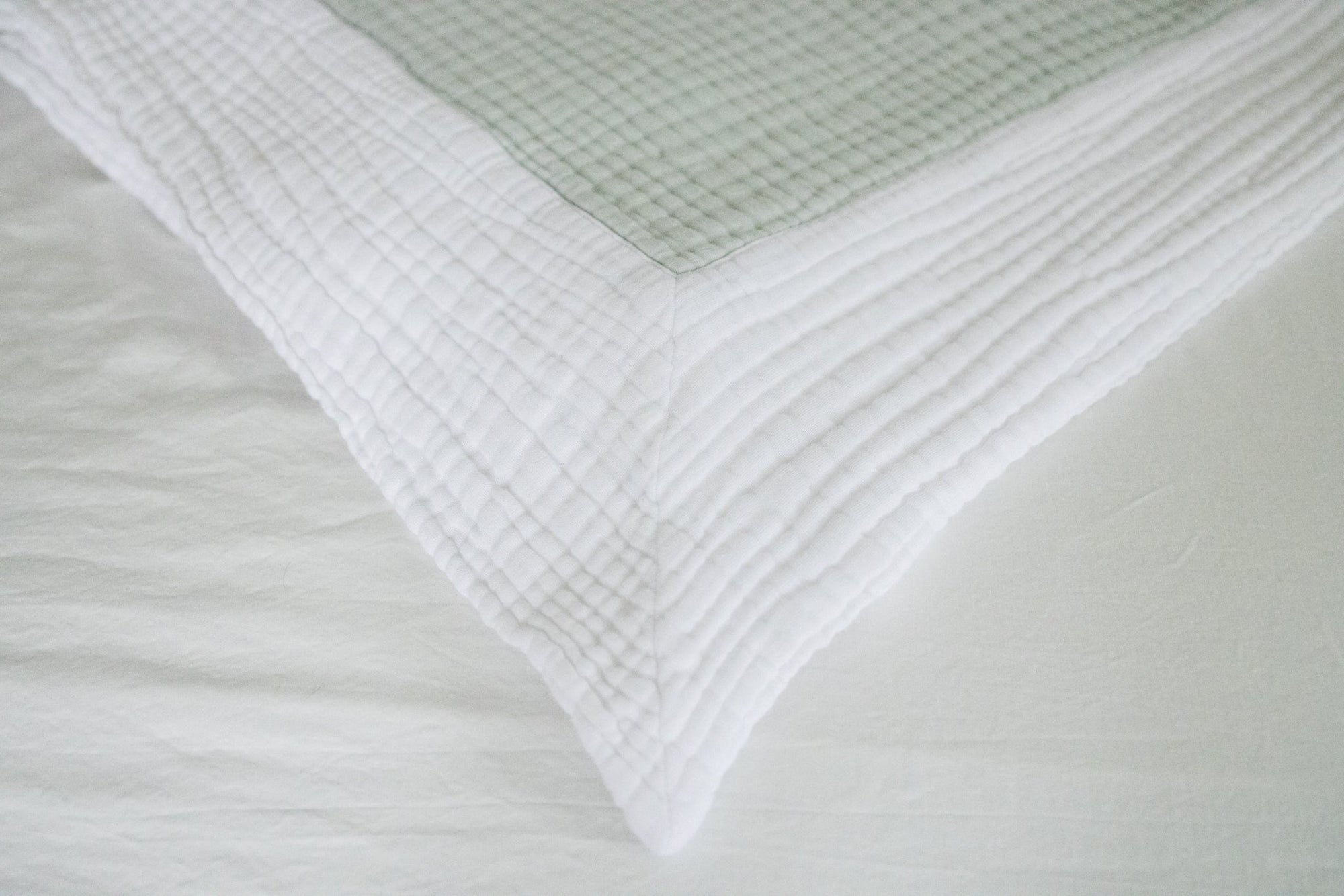 Glacial Sage & Snow All-Season Organic Muslin Queen Blanket Adult Organic Cotton Muslin Blanket Gray Heron