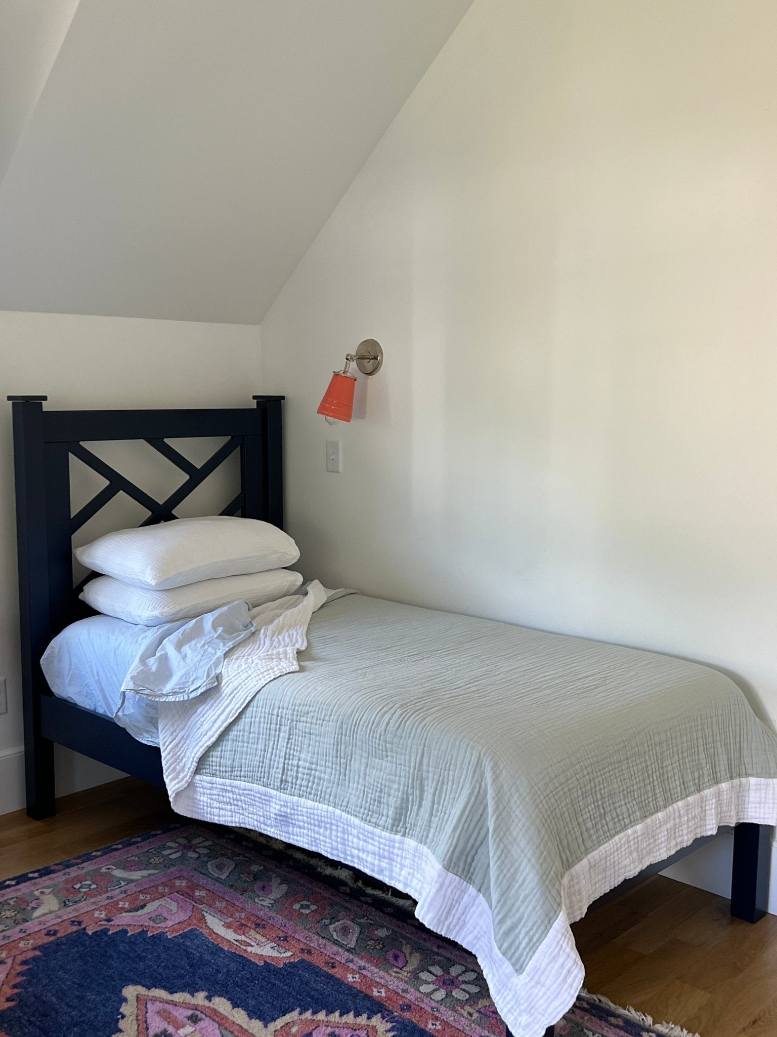 Glacial Sage & Snow All-Season Organic Muslin Twin Blanket Organic Cotton Muslin Blanket Gray Heron