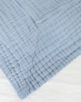 Lake All-Season Organic Muslin King Blanket Adult Organic Cotton Muslin Blanket Gray Heron
