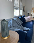 Lake All-Season Organic Muslin Oversized Throw Blanket Organic Cotton Muslin Blanket Gray Heron