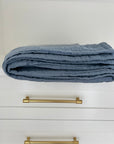 Lake All-Season Organic Muslin Oversized Throw Blanket Organic Cotton Muslin Blanket Gray Heron