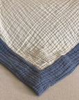 Lake & Cream All-Season Organic Muslin Throw Blanket Organic Cotton Muslin Blanket Gray Heron