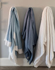 Lake & Cream All-Season Organic Muslin Throw Blanket Organic Cotton Muslin Blanket Gray Heron
