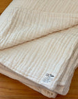 Lake & Cream All-Season Organic Muslin Throw Blanket Organic Cotton Muslin Blanket Gray Heron