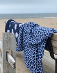 Lake & Cream All-Season Organic Muslin Throw Blanket Organic Cotton Muslin Blanket Gray Heron