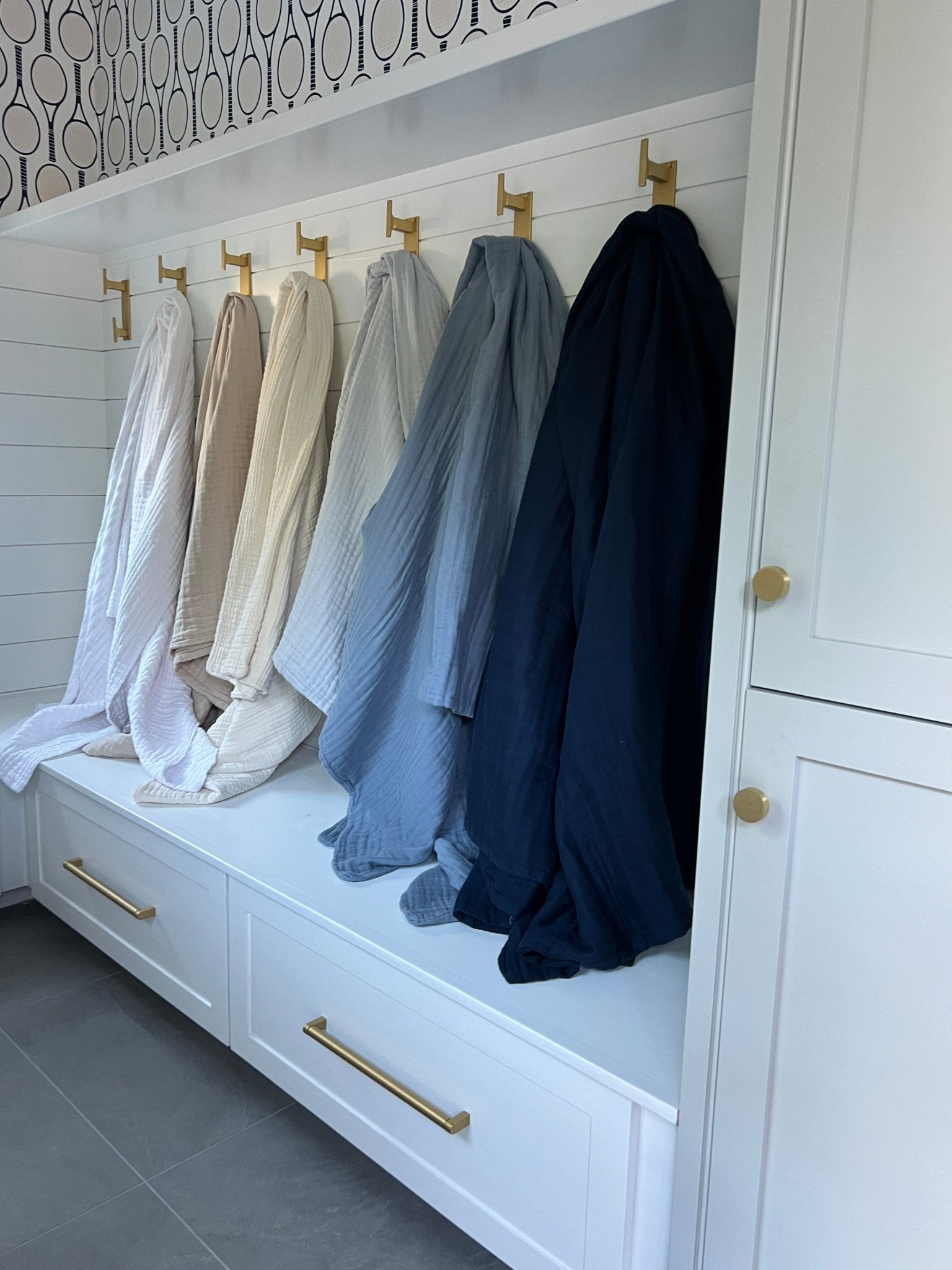 Mist All-Season Organic Muslin Throw Blanket Organic Cotton Muslin Blanket Gray Heron