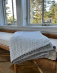 Organic Muslin All-Season Twin Blanket – Mist Organic Cotton Muslin Blanket Gray Heron