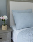 Mist Organic Muslin Standard Pillowcase Set of 2 Organic Pillowcase Gray Heron