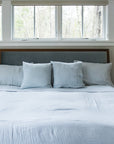 Mist Summer-Weight Organic Muslin King Blanket Adult Organic Cotton Muslin Blanket Gray Heron