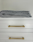 Mist Summer-Weight Organic Muslin Oversized Throw Blanket Organic Cotton Blanket Gray Heron