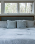 Mist Summer-Weight Organic Muslin Queen Blanket Adult Organic Cotton Muslin Blanket Gray Heron