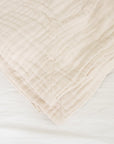 Dye-Free Natural All-Season Organic Muslin King Blanket Adult Organic Cotton Muslin Blanket Gray Heron