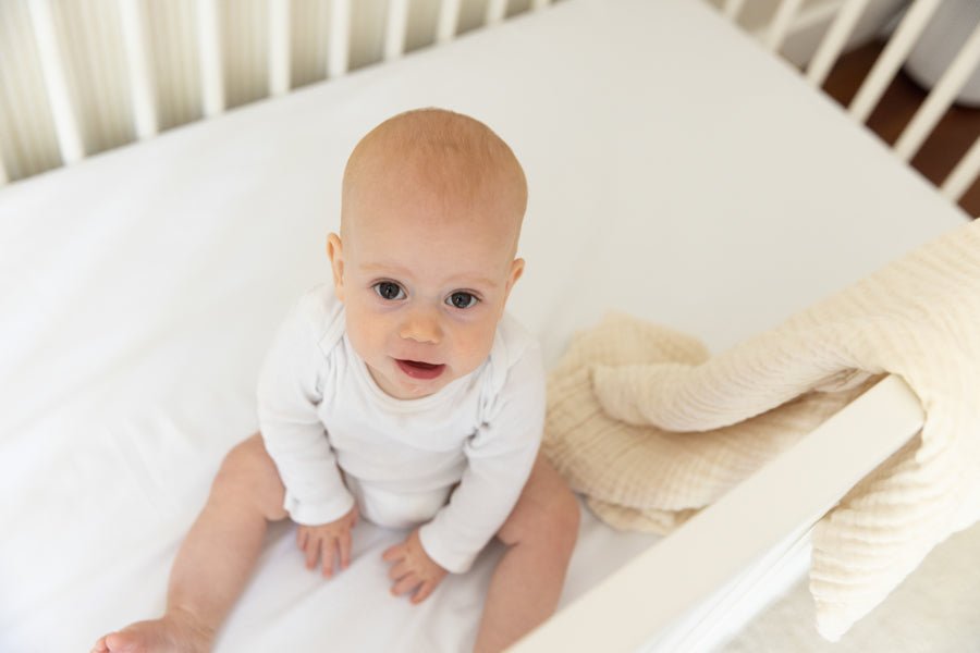 Dye-Free Natural All-Season Organic Muslin Mini Blanket Organic Baby Blanket Gray Heron
