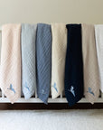 Dye-Free Natural All-Season Organic Muslin Mini Blanket Organic Baby Blanket Gray Heron