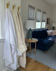 Dye-Free Natural All-Season Organic Muslin Throw Blanket Organic Cotton Muslin Blanket Gray Heron
