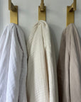 Dye-Free Natural All-Season Organic Muslin Throw Blanket Organic Cotton Muslin Blanket Gray Heron
