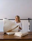 Dye-Free Natural All-Season Organic Muslin Throw Blanket Organic Cotton Muslin Blanket Gray Heron
