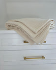 Dye-Free Natural All-Season Organic Muslin Twin Blanket Organic Cotton Muslin Blanket Gray Heron