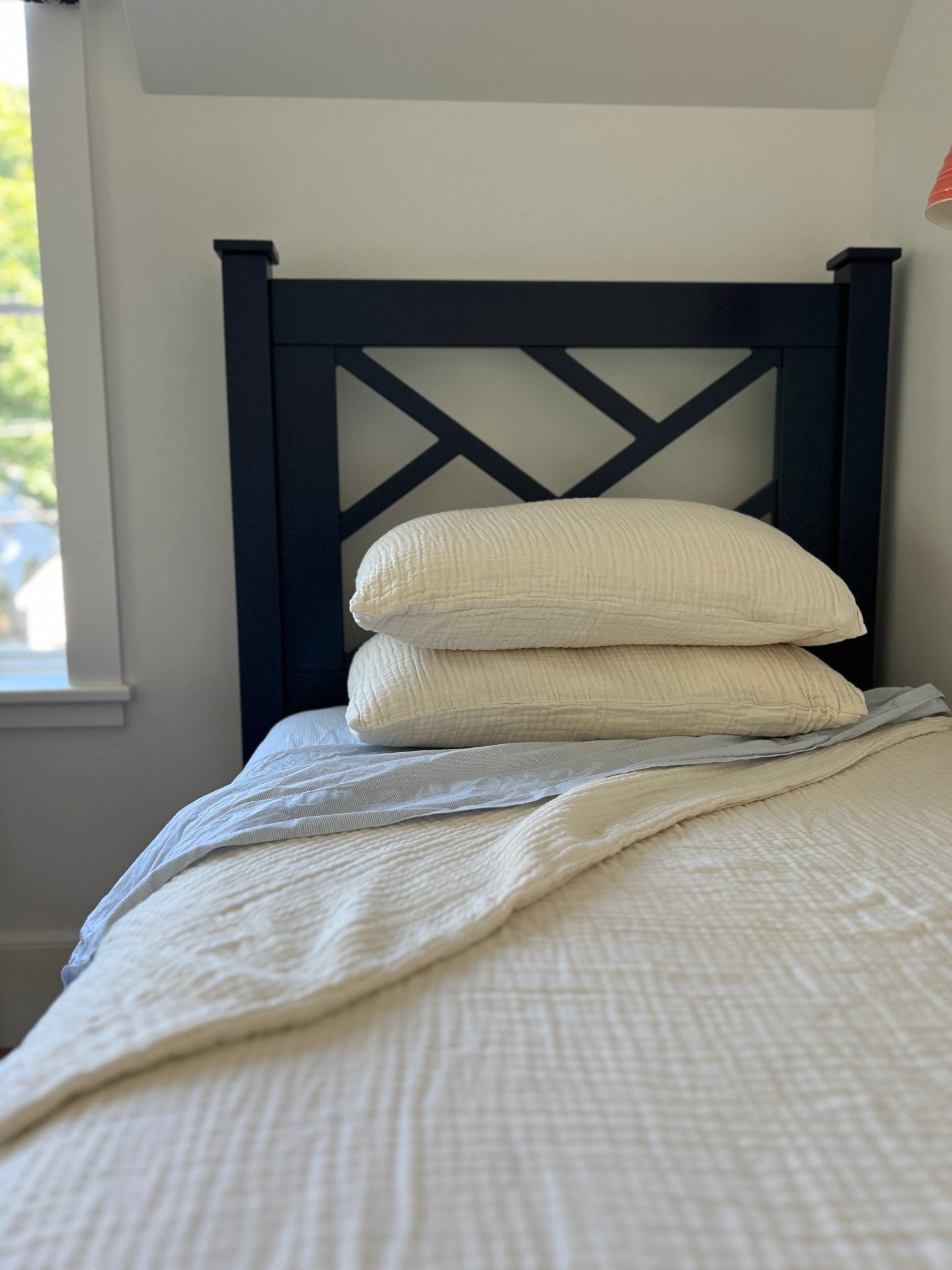 Dye-Free Natural All-Season Organic Muslin Twin Blanket Organic Cotton Muslin Blanket Gray Heron