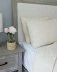 Dye-Free Natural Organic Muslin Standard Pillowcase Set of 2 Organic Pillowcase Gray Heron