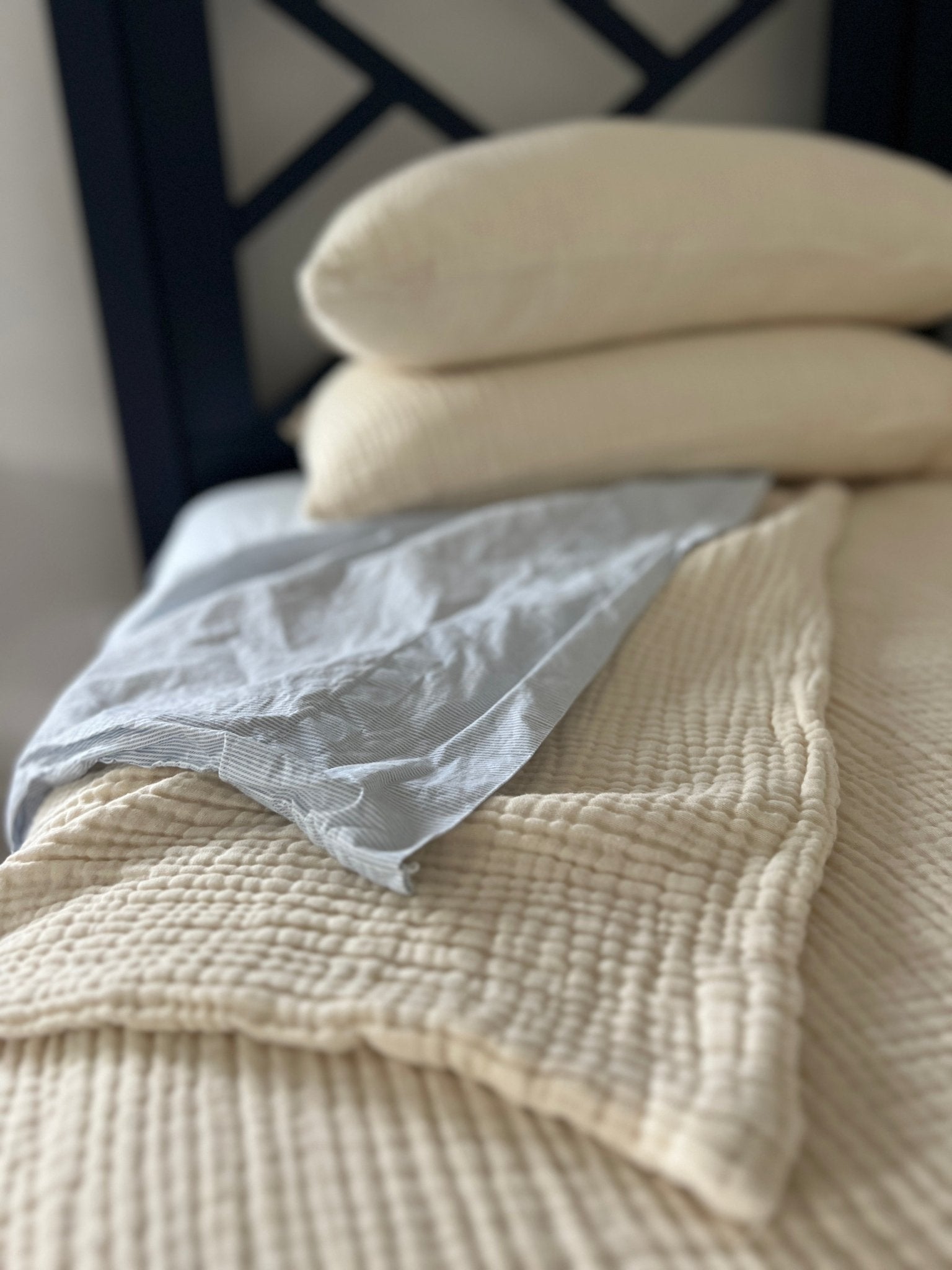 Dye-Free Natural Organic Muslin Standard Pillowcase Set of 2 Organic Pillowcase Gray Heron