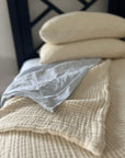 Dye-Free Natural Organic Muslin Standard Pillowcase Set of 2 Organic Pillowcase Gray Heron