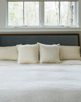 Dye-Free Natural Summer-Weight Organic Muslin Queen Blanket Adult Organic Cotton Muslin Blanket Gray Heron
