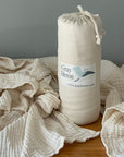 Dye-Free Natural Summer-Weight Organic Muslin Twin Blanket Adult Organic Cotton Muslin Blanket Gray Heron
