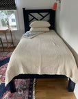 Dye-Free Natural Summer-Weight Organic Muslin Twin Blanket Adult Organic Cotton Muslin Blanket Gray Heron