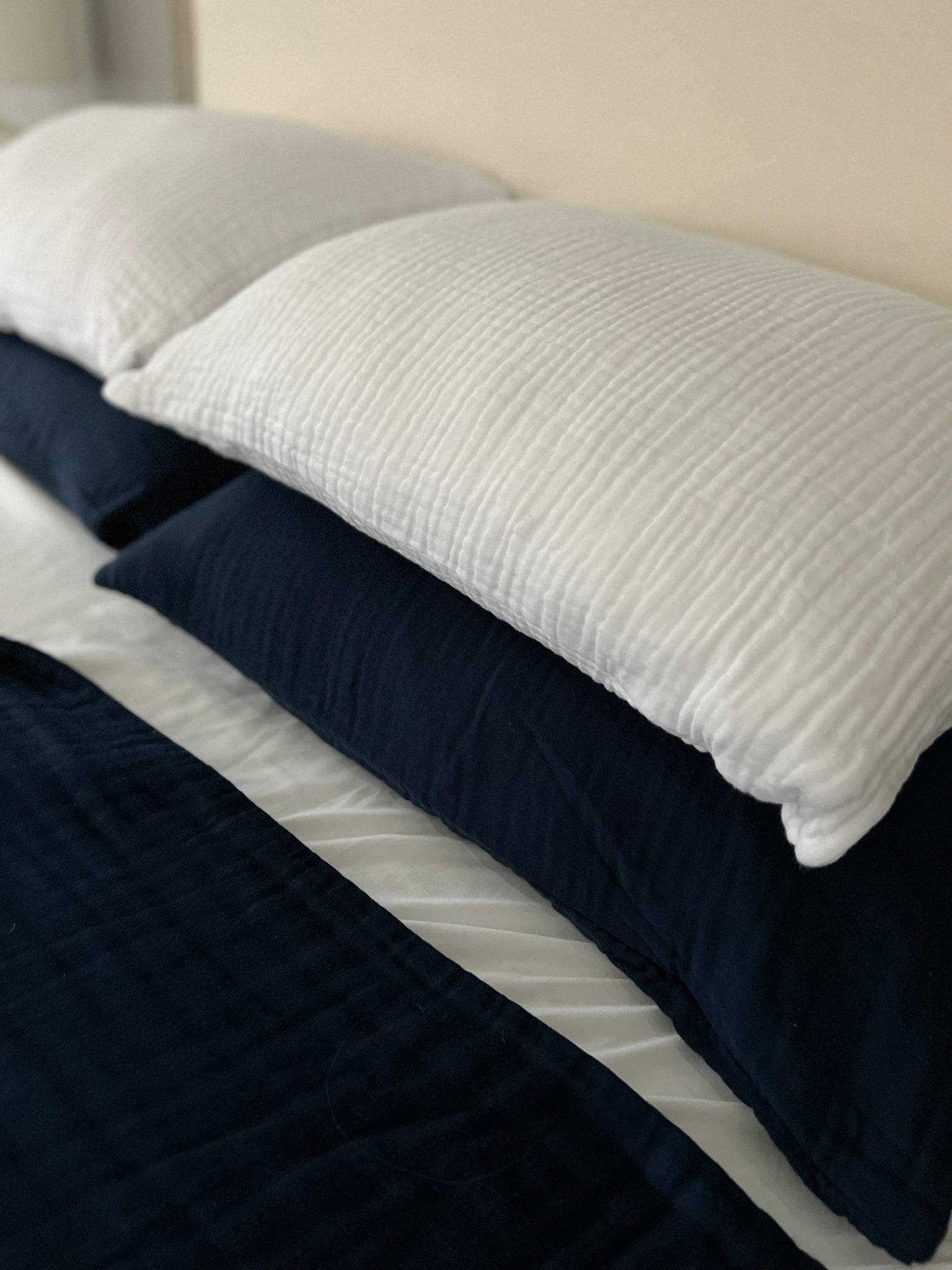 Navy All-Season Organic Muslin King Blanket Adult Organic Cotton Muslin Blanket Gray Heron