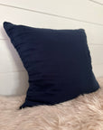 Navy Organic Muslin 22" Throw Pillowcase Organic Pillowcase Gray Heron