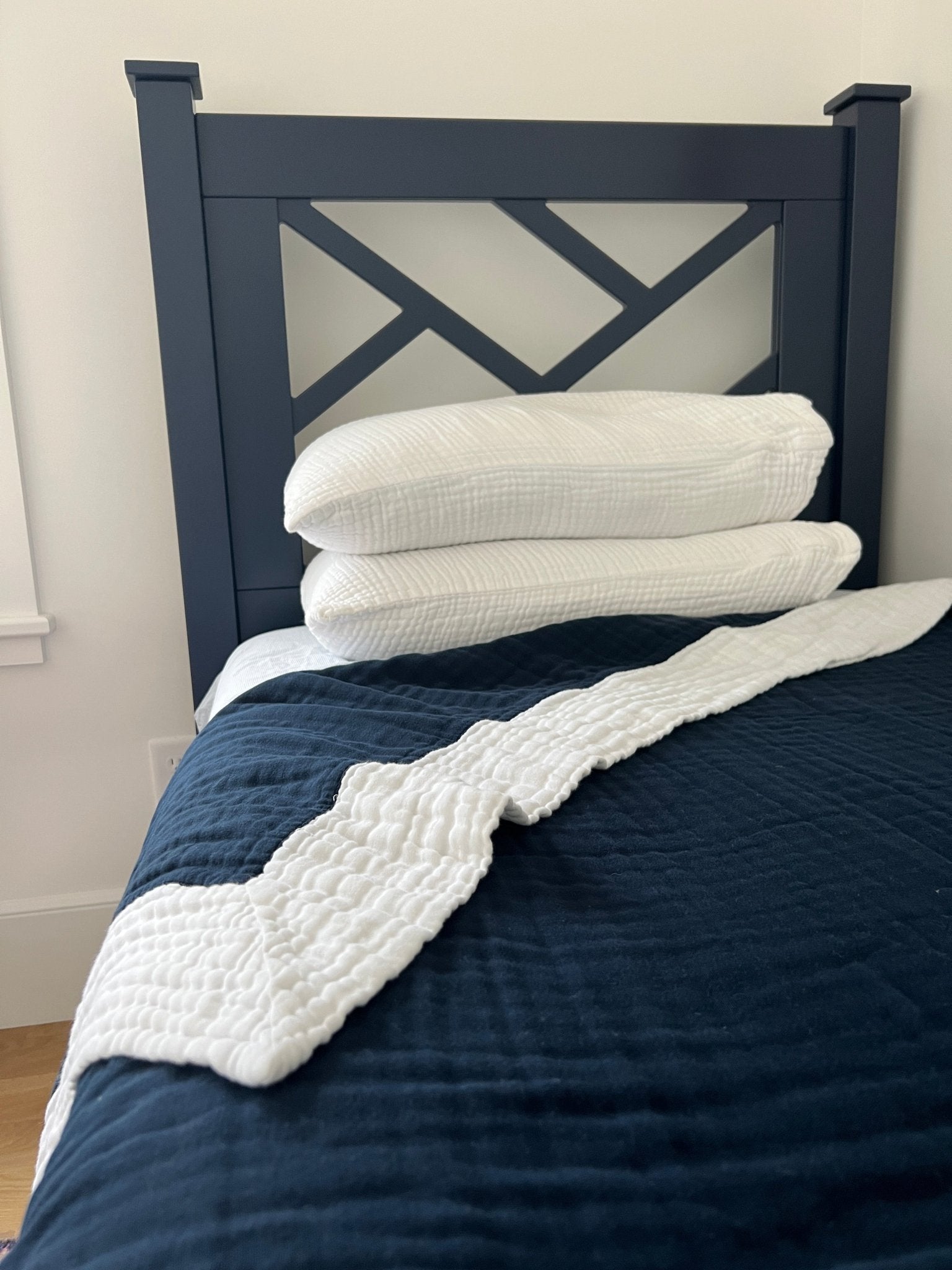 Navy & Snow All-Season Organic Muslin Twin Blanket Sale Organic Cotton Muslin Blanket Gray Heron