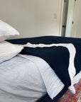 Navy & Snow All-Season Organic Muslin Twin Blanket Sale Organic Cotton Muslin Blanket Gray Heron