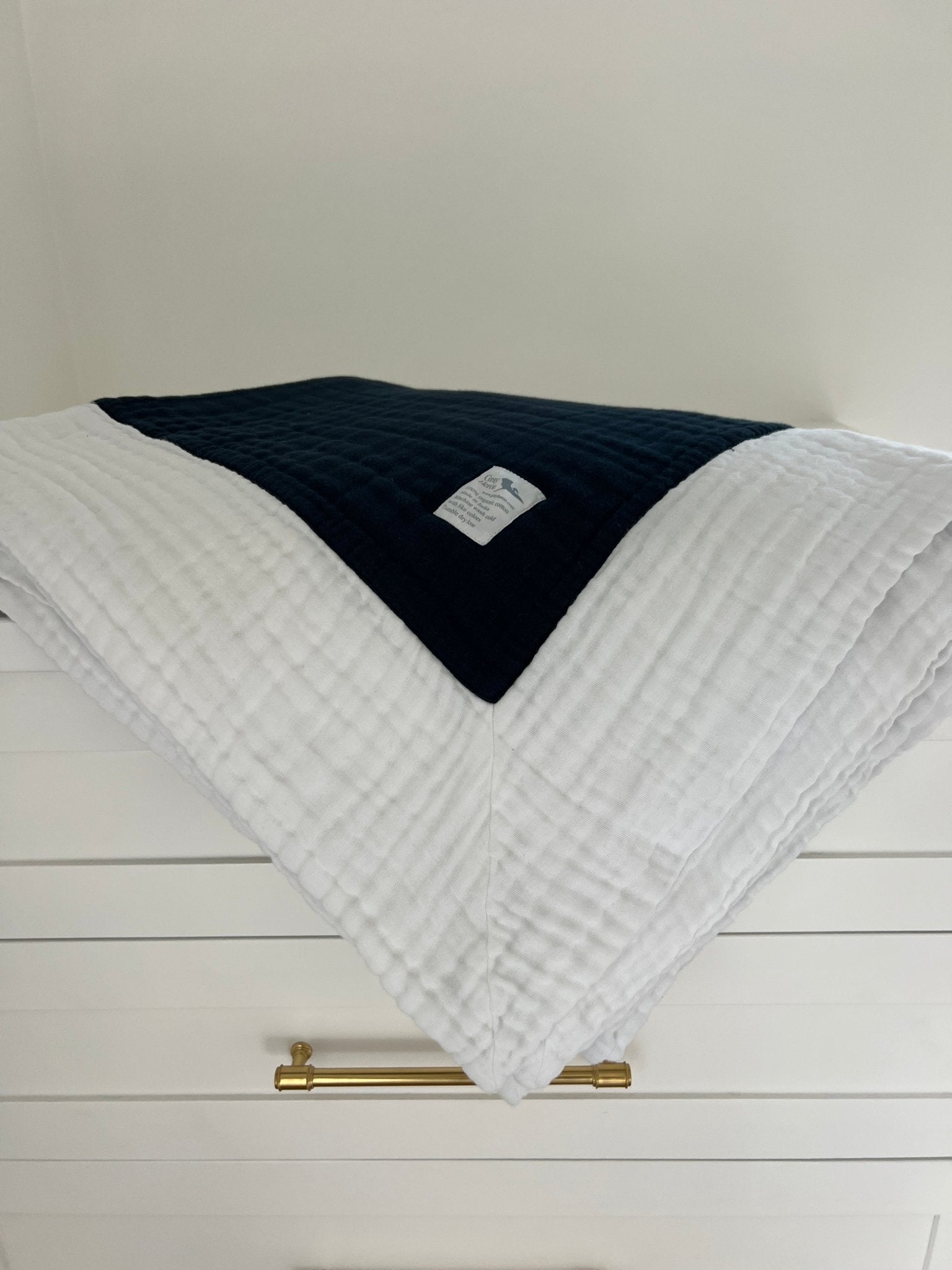Navy & Snow All-Season Organic Muslin Twin Blanket Sale Organic Cotton Muslin Blanket Gray Heron