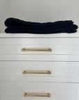 Navy Summer-Weight Organic Muslin Oversized Throw Blanket Adult Organic Cotton Muslin Blanket Gray Heron