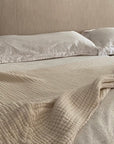 Oat All-Season Organic Muslin King Blanket Adult Organic Cotton Muslin Blanket Gray Heron