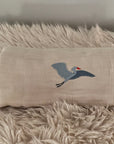 Oat All-Season Organic Muslin Mini Blanket 8 Layer Muslin Baby Blanket Gray Heron