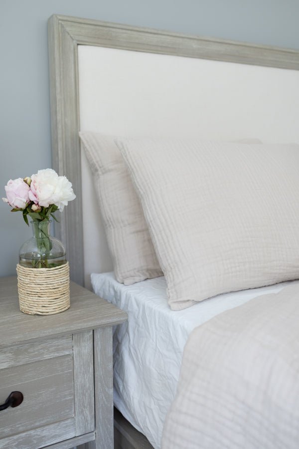 Oat All-Season Organic Muslin Queen Blanket Adult Organic Cotton Muslin Blanket Gray Heron